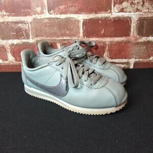 Nike Cortez Shoes Womens Size 5.5 Light Pumice Blue Sneakers